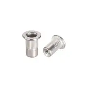 M3 304 Stainless Steel Rivet Nuts Flat Head Insert 10 Pcs