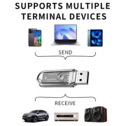 USB Bluetooth V 5.3 Adapter Wireless Car Stereo Music Audio Adapter Receiver,10M