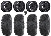 MSA Creed 15" Wheels Black 30" Roctane T4 Tires RZR XP 1000 / PRO XP