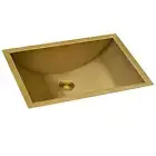 Ruvati Undermount Bathroom Sink 20" Scratch Resistant Stainless Steel Satin Gold