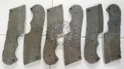 LOT OF 6 CUSTOM HANDMADE DAMASCUS STEEL CLEAVER BLANK BLADES IN TWO PATTERN
