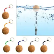 Buoyant Key Chains 35mm Floating Cork Ball Keyrings Buoy Boats Key Rings Keychai