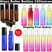 5-300x 10ml Glass Roller Bottles THICK Roll On Bottles Roller Ball Essential Oil