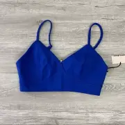 NWT Revolve Super Down Navy Crop back Zip Tank Top