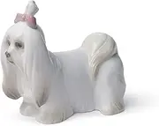 [LLADRÓ] Maltese Dog Figurine. Porcelain Figure Figure.