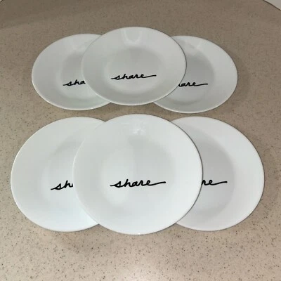 CORELLE VITRELLE "share " 6 3/4" BREAD & BUTTER PLATE'S SET OF 6 NEW