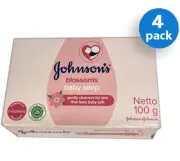Johnson's Baby Mild Soaps Moisturizer Gentle Soft Skin Dye Free Soap 3.5oz 4Bars