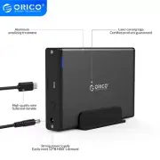 ORICO 3.5'' HDD Enclosure USB-C Type-C Hard Drive Enclosure for 3.5 HDD SSD 16TB