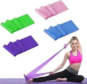 Set of 4 Resistance Bands, Resistance Bands, Fitness Bands in Strength, Stretch Band, Fitness Band for Men, Women, Gymnastics Band for Yoga, Pilates, Strength Training, Physiotherapy