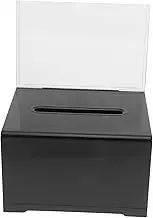 MAGICLULU Box Acrylic Ballot Boxes Suggestion Boxes Clear Donation Jar Clear Donation Boxes Black Donation Boxes