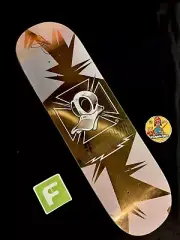 RARE SIGNED Jeron Wilson Gold Foil Thank You Skateboard Deck Tony Hawk LIMITED