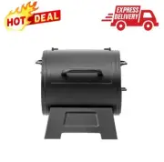 Portable Charcoal Grill or Side Fire Box Adjustable Air Vents Black Sturdy NEW