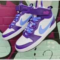 在飛比找蝦皮購物優惠-Nike Court Borough Mid 女款 白紫藍 