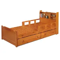 在飛比找蝦皮購物優惠-【生活家傢俱】NC-34-1◎柚木色3.5尺護欄單人床 床架