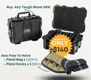Tough Move Heavy Duty Pistol Protector Hand Held Case - Stackable #0818p_1