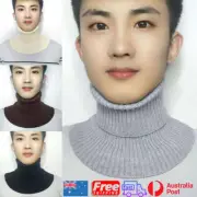 Men Women Faux Turtleneck Knitted Scarf Neck Winter Warm Collar False Blouse Bib