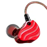 KD4 Dual Drivers HIFI Wired In-ear Earphone Earbuds With Microphone RED COLOR