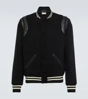 Saint Laurent Teddy wool-blend varsity jacket