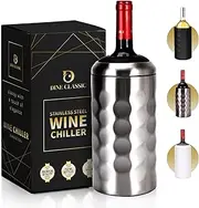 Premium Wine Chiller - 750ml Stainless Steel Wine Bottle Cooler, Vacuum Insulated & Double-Walled - Keeps Wine Cold for 6+ Hours - Champagne Chiller Sleeve for Most Bottles