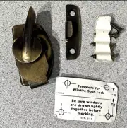 Amerock Solid Brass BP7045-AE Sash / Window Lock Spring Action Antique Vintage