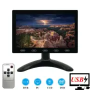 7" LCD PC HD Screen CCTV Monitor HDMI1/HDMI2/AV/RCA/USB/VGA/TF for Raspberry Pi