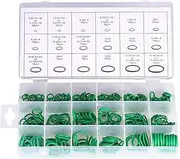 270pcs Air Conditioning O Ring kit, 18 Sizes Green Seal Rubber O Rings Gasket Assortment Tools, Universal for Car Truck Compressor Plumbing Repair and More