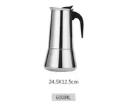 600ML/ 12 Cups Moka Pot Italian Coffee Pot Percolator Stovetop Espresso Latte Maker