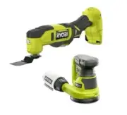 Ryobi 18V 2 Tool Combo Kit w/Multi-Tool 5 in Random Orbit Sander PCL1207N NWB
