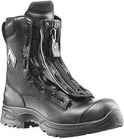 Haix Airpower XR1 Black Leather Front Zip Zipper Rescue Medical Safety Boots Men
