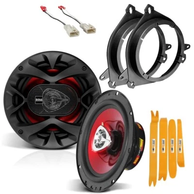 BOSS 6.5" 250W Car speakers for Front Door + adapters for select Toyota vehicles