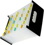 KICHOUSE Compact Document Folder Bag Plastic Small File Organizer for Tax Bills Statements