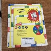Quaker Cleaners Quakertown, Pa GAME AND BOARD UNUSED "Lets Save Money" 9 x 11