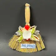 PHILIPPINE HANDWOVEN ABACA FIBER, SEA SHELL REFRIGERATOR MAGNET