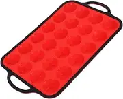 DINHEAROM Silicone Muffin Tray Reinforced Frame Non-Stick Mini Cupcake Mold for Efficient Baking of Pancakes Practical Reusable Cavity Design