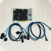SAS 9300-16I 12GB/S HBA BUS ADAPTER CARD IT Mode 4*SFF-8643 SATA CableFh