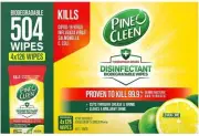 Pine O Cleen Disinfectant Biodegradable Multipurpose Wipes, Lemon Lime, 504 W...