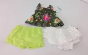 GIRLS BABY CLOTHES 6M -CARTERS 2 PIECE SET/BABY B'GOSH RUFFLE BLOOMERS $62 NWT