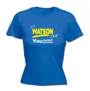 Watson V1 Surname Thing - Funny Novelty Womens T-Shirt T Shirt Tshirt