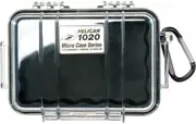 Pelican 1020 Micro Clear Case - Black with Black Liner