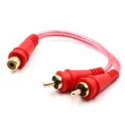 Nippon Ampgyf2M Rca Splitter Audiopipe 1F-2M Clear Installer Series