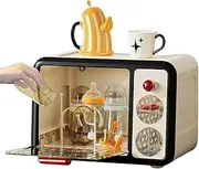Zestivra baby bottle organizer foldable baby bottle storage box compact worktop kitchen cabinet infant drying shelf holder cutlery sorting tray