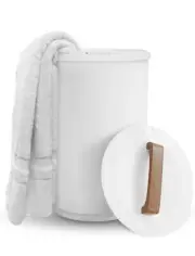 SAMEAT Heated Towel Warmers for Bathroom - Large Towel Warmer Bucket, Wood
