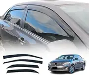 OAD4X4 Weathershields Compatible with Toyota Corolla Sedan 2007-2013, Weather Shields Window Visors Wind Deflectors Sun Rain Guard 4PCS Set