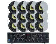 Bluetooth Amplifier + 12x 6" Indoor Ceiling Speaker Package 176C+6xLGC63