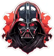 SW Vader Helmet Sticker Decal Notebook Car Laptop 5.5"x5.5" (Color)
