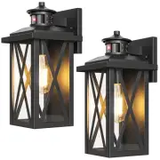 2-Pack Motion Sensor Outdoor Wall Lights, Upgraded Dusk to Dawn Outdoor Light...