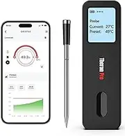 TheronPro Digital Meat Thermometer - True Wireless Meat Thermometer, Smart Meat Thermometer for Oven and Smoking, Bluetooth Meat Thermometer with LCD Display for Cooking and BBQ