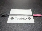 Snap-on Tools NOS PEARL PINK 3/8" Drive Extra-Long Flex Head Ratchet FHLLFD80