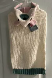 Cute Teddy Bear Hood Doggie Sweater Size Small #610