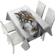 Magnificent Art Native American Wolf Tablecloth